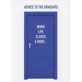 Sellers Publishing RSVP Advice to the Graduate: When Life Closes a Door Funny Graduation Card