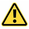 5 x 6" (15cm) General Warning Yellow Triangle Stickers with