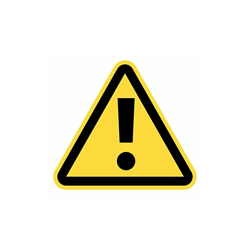 5 x 6" (15cm) General Warning Yellow Triangle Stickers with