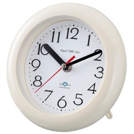 ランデックス(Landex) バスクロック アナログ 防水 17cm アクアタイムネオ 置き掛け兼用 ホワイト YT5232WH