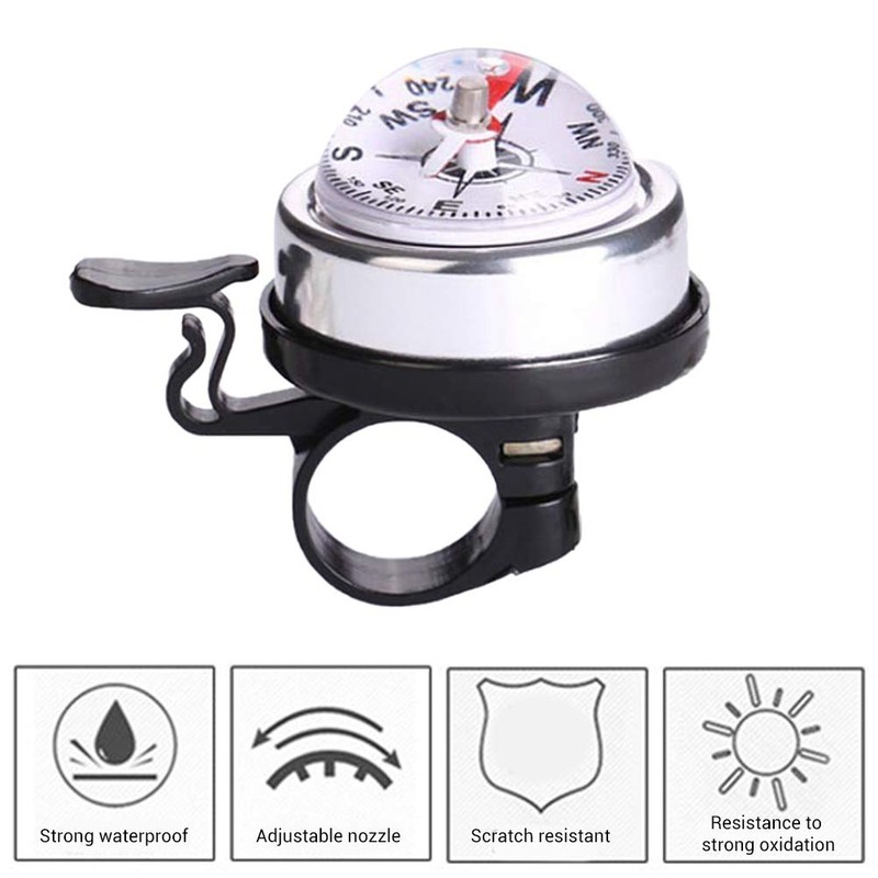 Calayu Bicycle Bell Bicycle Compass Bicycle Handlebar Ring Bell with