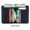 BULLCAPTAIN Genuine Leather Bifold Men Wallet RFID Blocking Credit Card