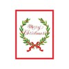 Caspari Merry Christmas Laurel Wreath Gift Enclosure Cards in Gold