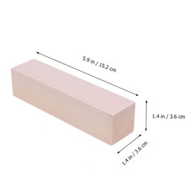Operitacx DIY Handmade Natural Beech Wood Block for Crafts Smooth Unfinished Wooden Plank for DIY Projects