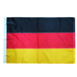 German Flag with Brass Eyelets 60 x 90 cm 210D Nylon Material with Stitched Stripes Premium Weatherproof Flags for Outdoor and Indoor Use (60 x 90 cm)