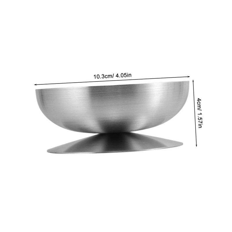 SHOWERORO Footed Ice Cream Bowl Stainless Steel Dessert Cup Ice