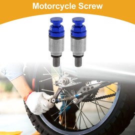 Partuto 2 Pcs M5x0.8 Universal Motorcycle Screw - Dirt Bike Motocross Fork Air Bleeder Valve - Metal Blue