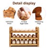 CVHOMEDECO. Wooden Egg Holder Countertop Fresh Egg Holders Firewood Egg