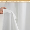 Wyljljy No Hook Shower Curtain with Snap in Liner Set,