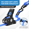 HandT USA Based Retractable Ratchet Straps (2PK) 1in x 6ft