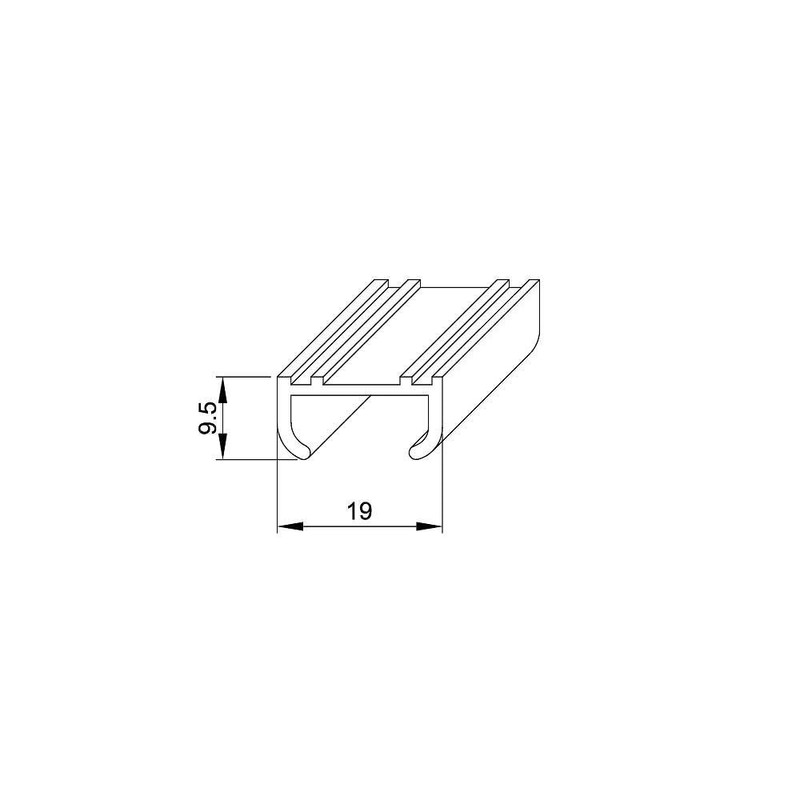 SLID'UP 100 Sliding Door Fitting 100 cm 2 Doors 9