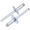 sourcing map 50Pcs 3/16"x1/2" Aluminum Blind Rivets, Aluminum Grip and Steel Mandrel, Large Flange Fastener Rivets for Metal, Furniture, Automotive, Silver