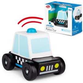 Tobar Wooden Sound and Play Police Car Vehicle with Electronic Siren