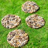 Natural River Rock Stepping Stones for Garden Walkway - Round