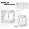 Wpshijia Light Switch Cover White Grey Abstract Marble Minimalist Luxury