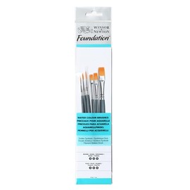 Winsor & Newton Foundation - Juego de Pinceles para Acuarela, SH, Redondo y