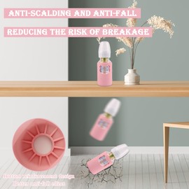 4 Pack Silicone Sleeves for Dr Brown's Glass Baby Bottles, Anti Breakage Baby Bottle Holder, Compatible Dr. Brown's Natural Narrow Glass Baby Bottles 4 oz, BPA Free (White+Pink+Purple+Orange)