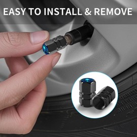 Tire Valve Stem Caps Tree of Life Car Accessories 4-Pack - Aluminum Alloy Rust-Proof Universal Dust Covers Tire Air Cap for Car, SUV, Bike, Motorcycle Tree of Life Gifts