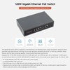Waveshare 120W Gigabit Ethernet PoE Switch, 4X PoE+ Ports, Up