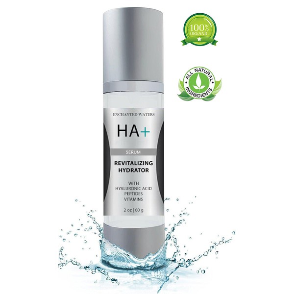 Enchanted Waters HYALURONIC ACID SERUM (HA+) Anti Aging Wrinkle Rejuvenating Hydrating Peptides