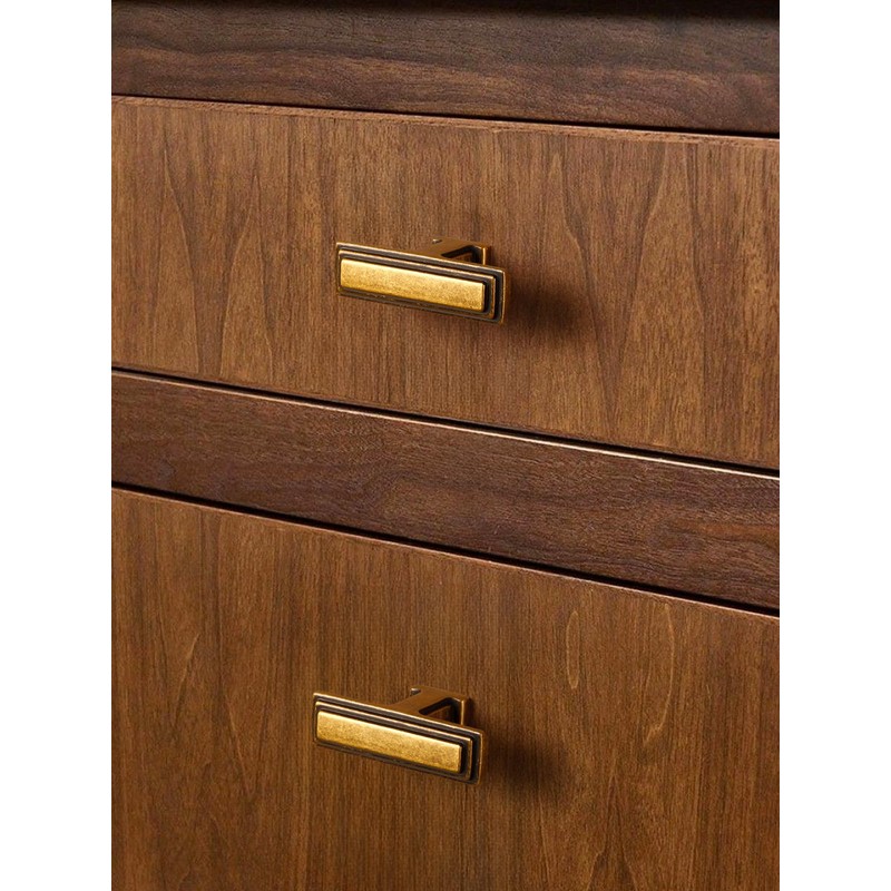 SORWDUREM 5 Pack Antique Brass Cabinet Knobs 2 inch(50mm) Length