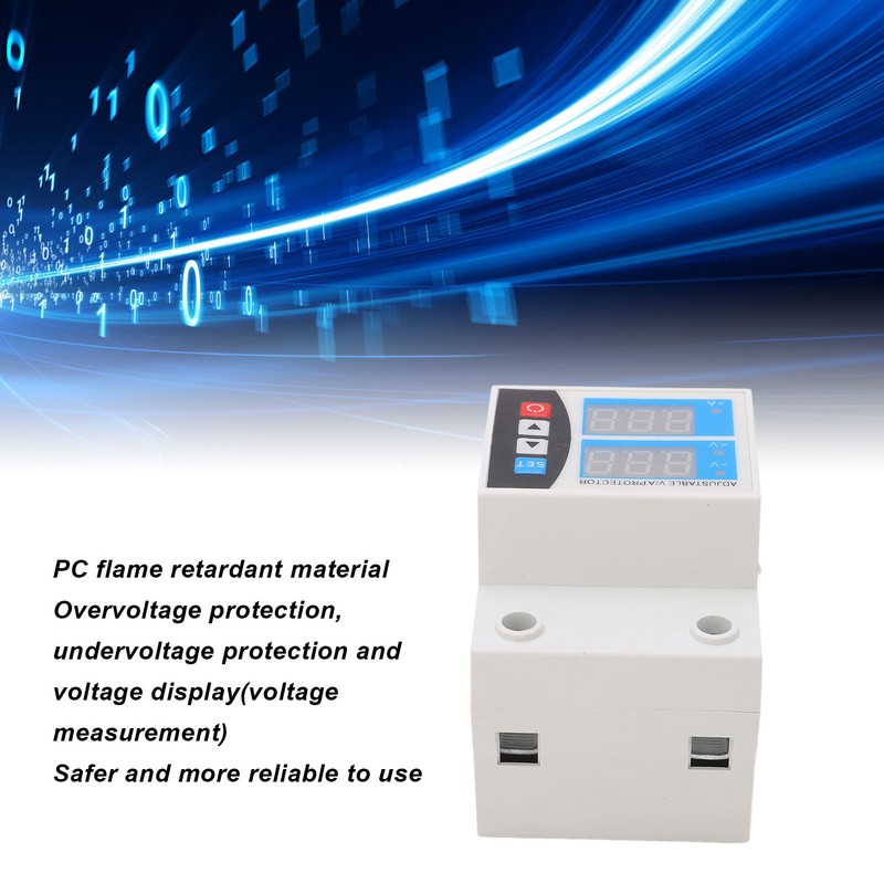 Over Under Voltage Protector Current Limit Din Rail Adjustable 2