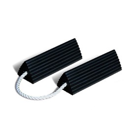 Roadblock RC5518-P Rubber Triangular Wheel Chock, Black, 18" Length, 5" Width, 4.33" Height (Pair)