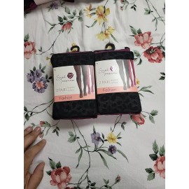 Secret Treasures 2X Secret Treasures Women's SIZE S Opaque Leopard Tight, 2 Pair each FASHION