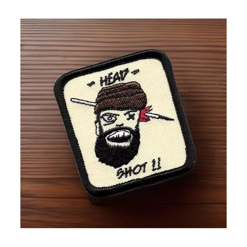 Sniper Head Shot Patch Embroidered Fits For VELCRO® BRAND Loop