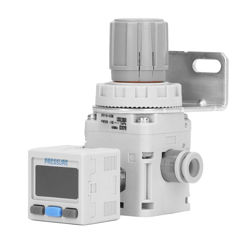 Air Pressure Regulator with Bracket Digital Pressure Gauge Pneumatic Vacuum