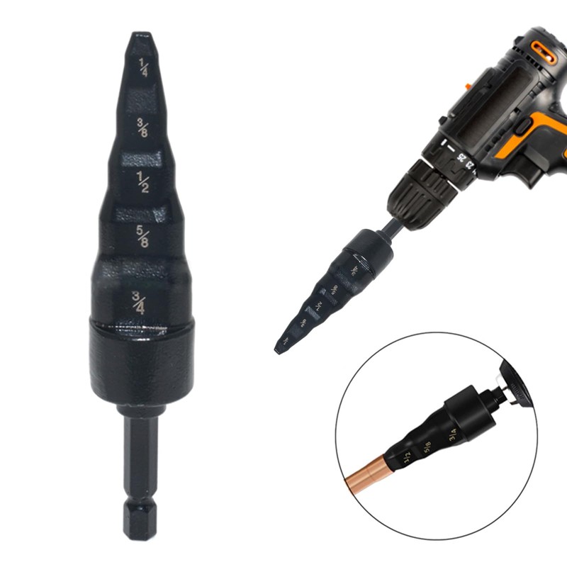 Zeizafa 5 In 1 Coppers Pipe Expander Swaging Drill Bit