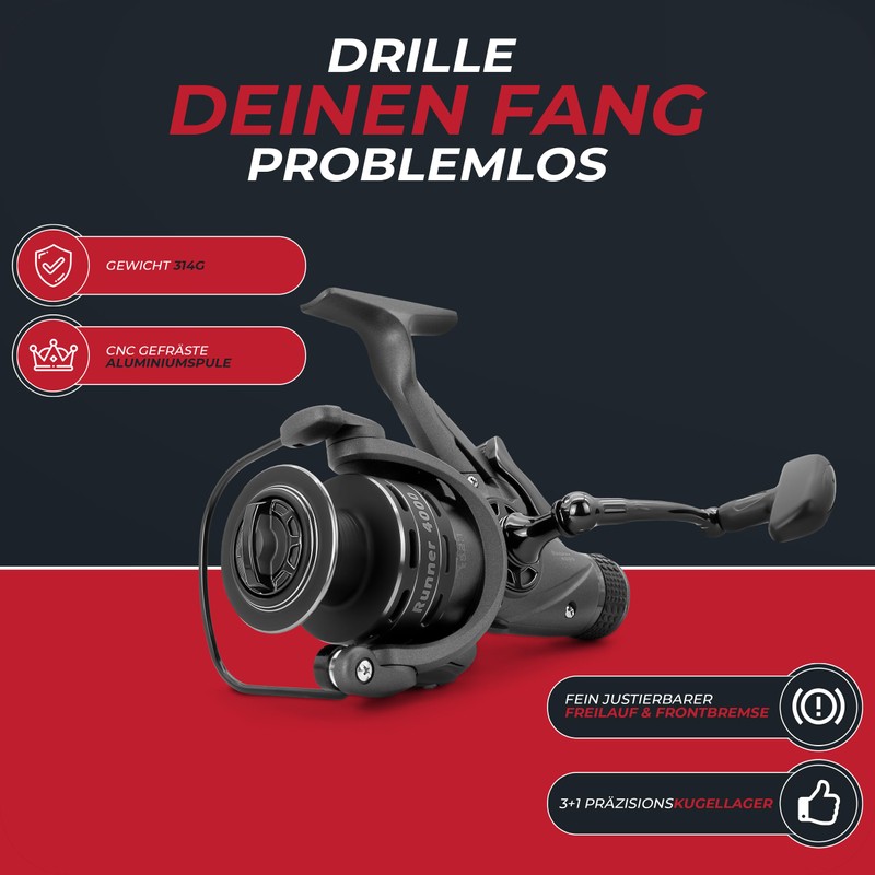 Paradox Fishing Runner 4000 Free Spool Reel, Feeder Reel, Fishing