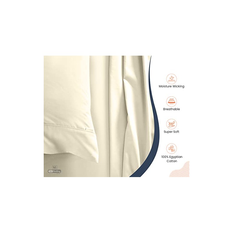 SGI bedding - Juego de sábanas principal de 600 hilos