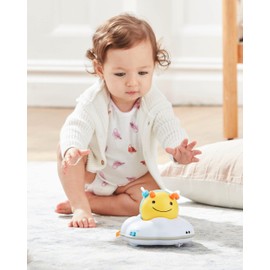 Skip Hop Baby Follow-Me Bee Tummy Time Crawl Toy 3-Stage Infant Sensory Development with Lights Sounds and Music Explore & More Age 5m+