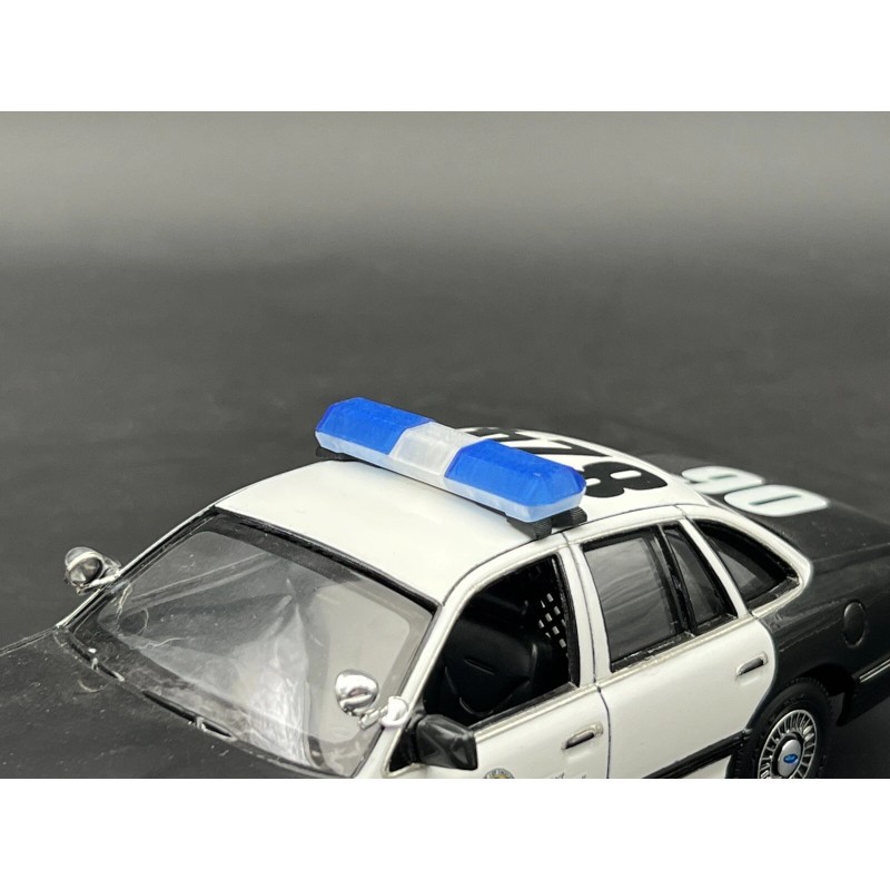 Non-operating Lightbar 1/24 25 Scale Clear Blue Code 3 MX7000