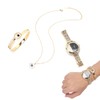 Business Style Women Watch Bracelet Necklace Set Anniversary Birthday Gift