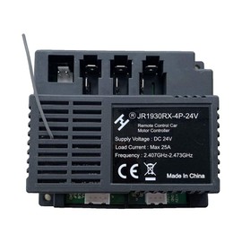 2.4G Bluetooth Remote Control and JR1930RX-4P-24V Receiver Kit Kids Powered Ride On Car,Controller Control Box Accessories for Children Electric Ride On Car Replacement Parts