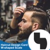 LQIOACU S Shaped Ruler for Men Haircuts Beard Comb for