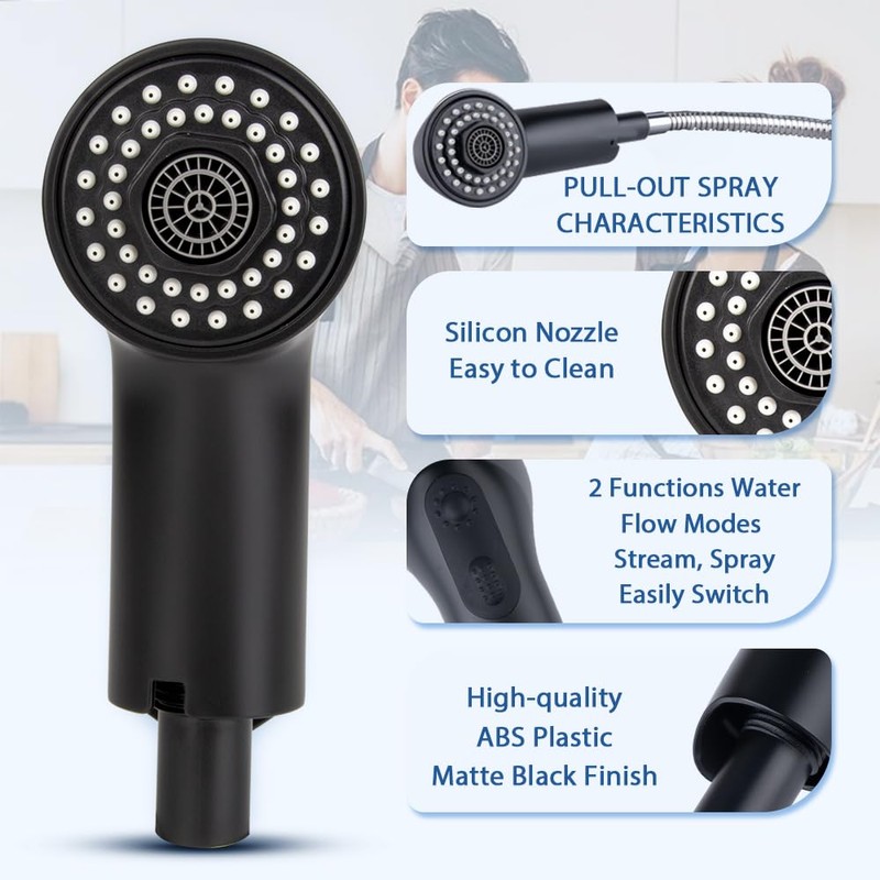 Pull Out Spray for Grohe Kitchen Faucet Parts 46298K00/46312KH0, Pull