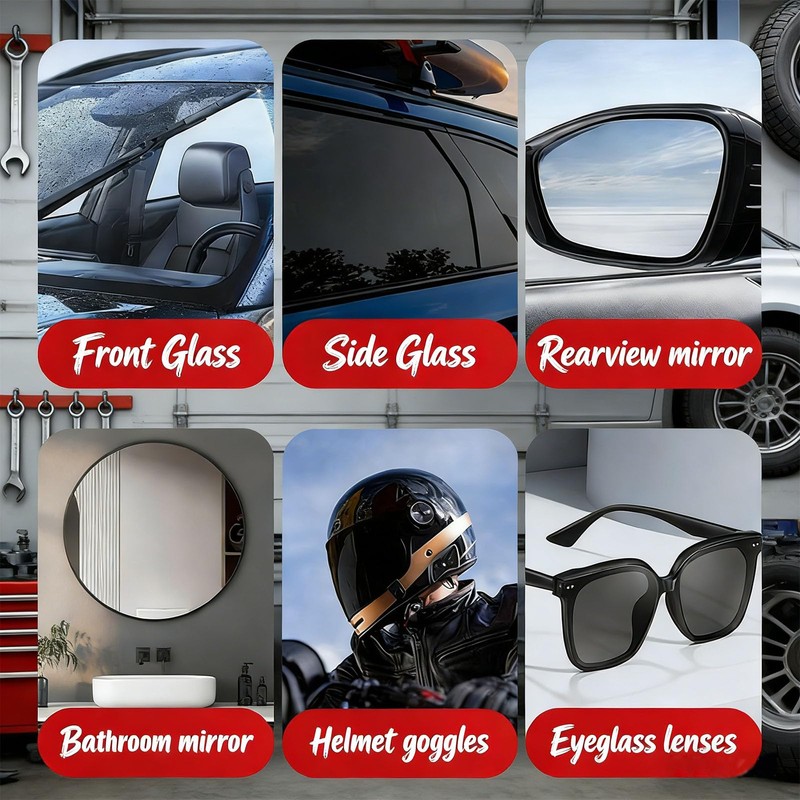 New-Car Clear, 2-In-1 Car Glass Oil Film Removal Cleaner, Sponge
