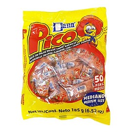 4-pack Pico Mediano, the Original Orange Flavor Hot Candy Powder, 4 Bags of 50-count