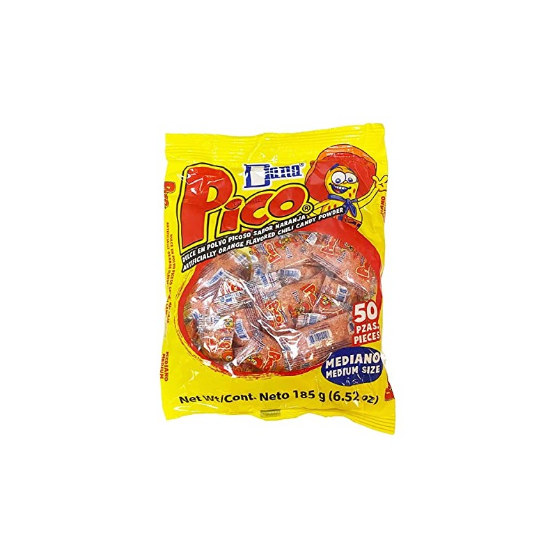 4-pack Pico Mediano, the Original Orange Flavor Hot Candy Powder,