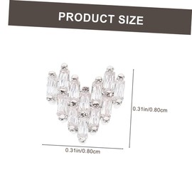 IWOWHERO Loving Heart Nail Decor Set 4pcs Creative Nail Accessory for Diy Manicure