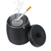 Ashtray, Ashtray with Lid, Stainless Steel Ashtray for Outdoors, Storm