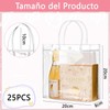 25PCS Bolsas de Regalo de PVC Transparente con Asas, Bolsas