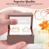 Novel Box Cherrywood Red Jewelry Box for Double Rings 3x2x1.87