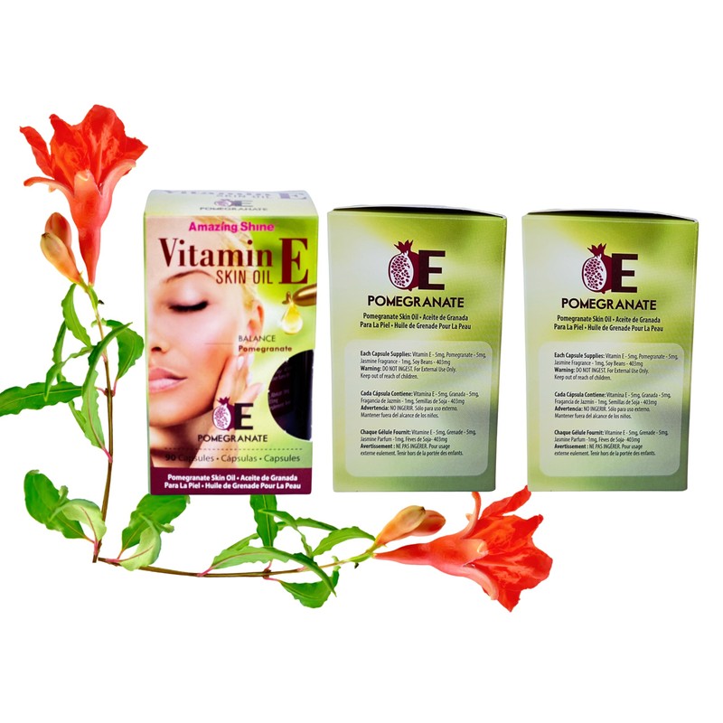 Pomegranate Skin Oil Capsules by EasyComforts - 90 Capsules