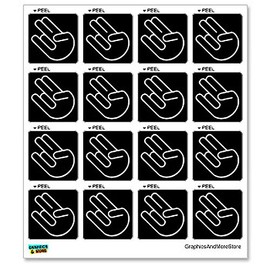 GRAPHICS & MORE Shocker Hand Gesture - Set of 16 - Window Bumper Locker Stickers