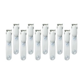 Band Clip Name Tag 10 Pcs Name Tag Case Moving Pocket Badge Holder Office Supplies Name Badge Holder ID Card Holder Name Badge Safety Pin (White) (10)