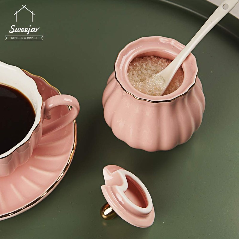 Sweejar Home Royal Ceramic Sugar and Cream Jug Set 3